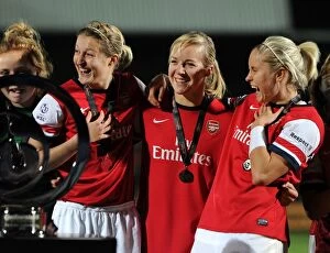 Images Dated 10th October 2012: Arsenal Ladies Triumph in FA WSL Continental Cup Final: Ellen White, Gemma Davison