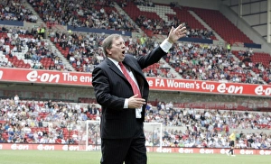 Arsenal Ladies V Leeds United Ladies Womens FA Cup Final Prints: Arsenal Ladies Triumph: Vic Akers Guides Team to FA Women's Cup Victory (4-1) over Leeds United