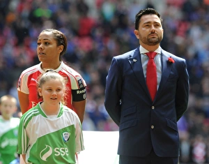 Arsenal Ladies V Chelsea Ladies - FA Cup Final 2016 Prints: Arsenal Ladies vs. Chelsea Ladies FA Cup Final 2016: Pre-Match Conversation between Pedro Martinez Losa and Alex Scott