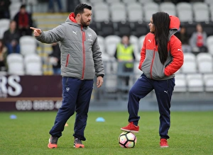 Arsenal Ladies V Tottenham Hotspur Ladies FA Cup 2017 Prints: Arsenal Ladies vs. Tottenham Hotspur Ladies: Pedro Martinez Losa and Alex Scott Pre-Match Conversation