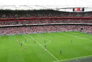 Images Dated 3rd August 2008: Arsenal Leads Real Madrid: Citroen Adverting at Emirates Stadium, Emiras Cup 2008