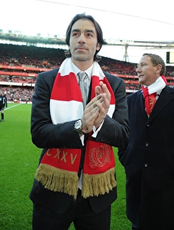 Arsenal Legend Robert Pires at Arsenal vs. Everton, Premier League 2011-12