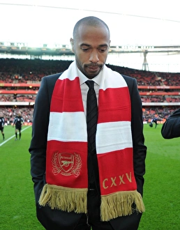 Arsenal Legend Thierry Henry at Arsenal vs. Everton, Premier League 2011-12