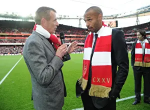 Arsenal V Everton 2011-12 Prints: Arsenal Legend Thierry Henry Interviewed Before Arsenal vs