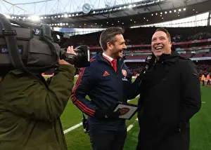 Arsenal Legends: David Seaman Interviewed at Half Time during Arsenal vs Sheffield United, Premier League 2019-20