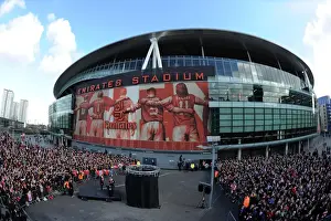 Arsenal V Sunderland 2013-14 Prints: Arsenal Legends: Dennis Bergkamp Unveils Statue Before Arsenal vs Sunderland