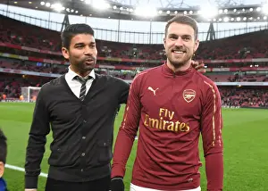 Arsenal V Wolverhampton Wanderers 2018-19 Prints: Arsenal Legends: Eduardo and Aaron Ramsey Reunite Ahead of Arsenal v Wolverhampton Wanderers