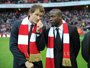 Arsenal V Everton 2011-12 Prints: Arsenal Legends Lauren and Lehmann Reunite before Arsenal vs