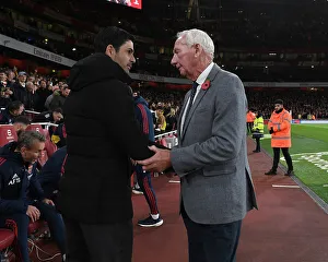 Arsenal Legends Reunite: Mikel Arteta Greets Bob Wilson Ahead of Arsenal vs. Brighton in Carabao Cup