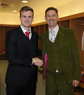 Arsenal V Crystal Palace 2016-17 Prints: Arsenal Legends Unite: A Tradition Continues - Tony Adams and Rob Holding Before Arsenal vs