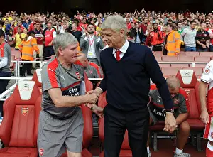 Arsenal Legends V Milan Glorie Prints: Arsenal Legends vs. Milan Glorie: A Nostalgic Clash of Football Greats - Wenger and Rice Reunite