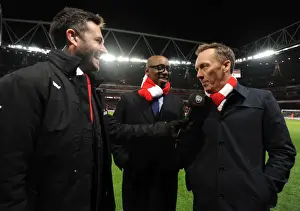 Arsenal V Leicester City 2014-15 Prints: Arsenal Legends Wright and Dixon Reunite at Arsenal vs Leicester City: A Nostalgic Half-Time Moment