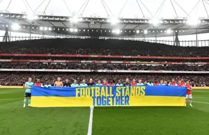 Arsenal and Leicester Players Unite for Ukraine: Premier League Show of Support (Arsenal v Leicester City, 2021-22)