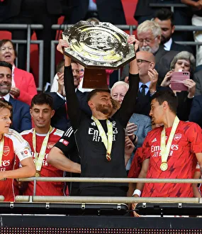 Arsenal V Manchester City - Community Shield 2023-24 Prints: Arsenal Lift the Community Shield: Manchester City vs. Arsenal, 2023-24