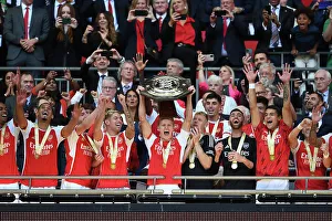 Arsenal V Manchester City - Community Shield 2023-24 Prints: Arsenal Lift the Community Shield: Manchester City vs Arsenal, 2023-24