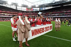 Arsenal Lift Emirates Cup: Martin Odegaard Celebrates Victory Over AS Monaco (2023-24)