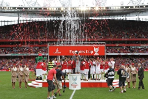Arsenal lift the Emirates Trophy. Arsenal 3: 2 Celtic. Emirates Cup Pre Season
