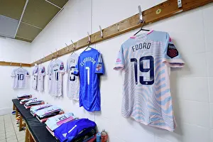 Arsenal and Liverpool Women's Super League: Pre-Match Focus - Detailed View of Arsenal Dressing Room