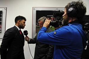 Images Dated 11th February 2017: Arsenal Manager Alex Oxlade-Chamberlain Pre-Match Interview vs Hull City (Premier League, 2016-17)