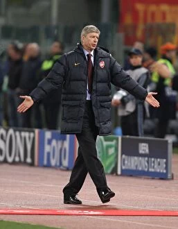 AS Roma v Arsenal 2008-9 Collection: Arsenal manager Arsene Wenger
