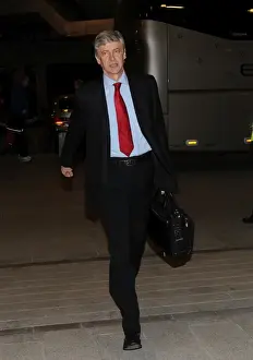 Arsenal V Barcelona 2010-11 Prints: Arsenal manager Arsene Wenger. Arsenal 2: 1 Barcelona, UEFA Champions League