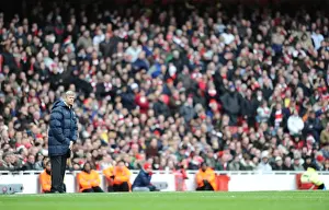 Arsenal manager Arsene Wenger. Arsenal 3: 0 Aston Villa, Barclays Premier League