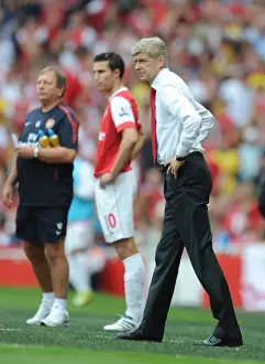 Arsenal manager Arsene Wenger. Arsenal 6: 0 Blackpool, Barclays Premier League