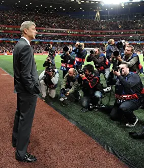 Arsenal V SC Braga 2010-11 Prints: Arsenal manager Arsene Wenger. Arsenal 6: 0 SC Braga, UEFA Champions League