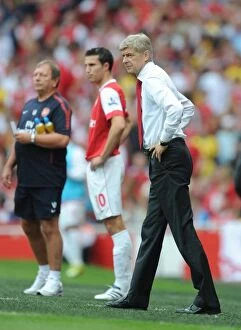 Arsenal v Blackpool 2010-11 Gallery: Arsenal manager Arsene Wenger. Arsenal 6: 0 Blackpool, Barclays Premier League