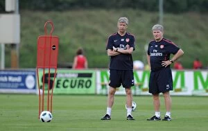 Images Dated 23rd July 2010: Arsenal manager Arsene Wenger and assistant manager Pat Rice. Arsenal Training Camp
