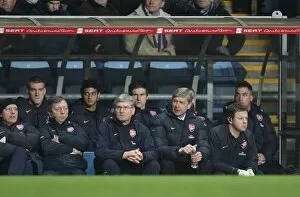 Images Dated 26th December 2008: Arsenal manager Arsene Wenger with assistant Pat Rice