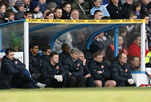 Cardiff City V Arsenal FA Cup Prints: Arsenal manager Arsene Wenger on the bench during the match
