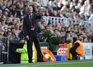 Arsenal manager Arsene Wenger. Fulham 2: 2 Arsenal, Barclays Premier League