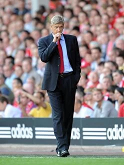 Images Dated 15th August 2010: Arsenal manager Arsene Wenger. Liverpool 1: 1 Arsenal, Barclays Premier League