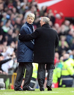 Arsenal manager Arsene Wenger with Manchester United manager Alex Ferguson after the match Arsenal manager Arsene Wenger with Manchester United manager Alex Ferguson after the match
