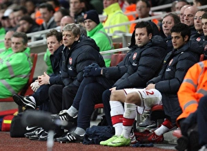 Images Dated 16th February 2009: Arsenal manager Arsene Wenger with physio Colin Lewin