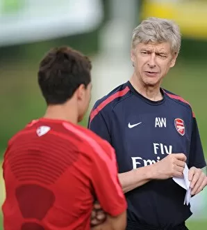 Images Dated 26th July 2010: Arsenal manager Arsene Wenger with Samir Nasri. Arsenal Training Camp, Bad Waltersdorf