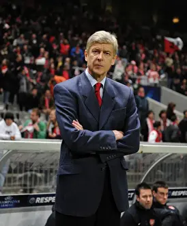 SC Braga V Arsenal 2010-11 Prints: Arsenal manager Arsene Wenger. SC Braga 2: 0 Arsenal, UEFA Champions League