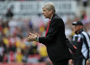 Stoke City V Arsenal 2010-11 Prints: Arsenal manager Arsene Wenger. Stoke City 3: 1 Arsenal, Barclays Premier League