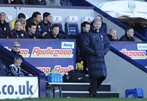 WBA V Arsenal 2010-11 Prints: Arsenal manager Arsene Wenger. West Bromwich Albion 2: 2 Arsenal, Barclays Premier League