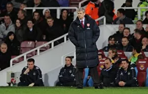 Arsenal manager Arsene Wenger. West Ham United 0: 3 Arsenal, Barclays Premier League
