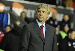 Arsenal manager Arsene Wenger. Wigan Athletic 2: 2 Arsenal, DW Stadium, Wigan, 29 / 12 / 2010