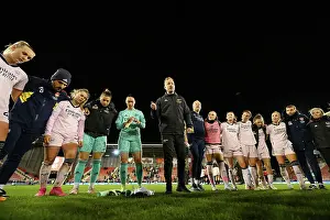 Manchester United Women V Arsenal Women 2022-23 Prints: Arsenal Manager Jonas Eidevall Consoles Players After FA Women's Super League Loss to Manchester United