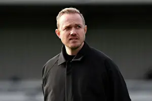 Arsenal Manager Jonas Eidevall Inspects Pitch Before Arsenal Women vs Watford Women FA Cup Match