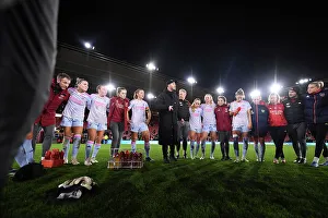 Southampton Women V Arsenal Women - Conti Cup 2023-24 Prints: Arsenal Manager Jonas Eidevall Rallies Team After FA Women's Continental Tyres League Cup Match vs Southampton