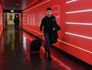 Arsenal Manager Mikel Arteta Arrives at Emirates Stadium Ahead of Arsenal vs Burnley (2023-24)