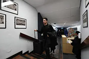 Luton Town V Arsenal 2023-24 Prints: Arsenal Manager Mikel Arteta Arrives at Luton Town's Kenilworth Road Ahead of Premier League Clash (2023-24)