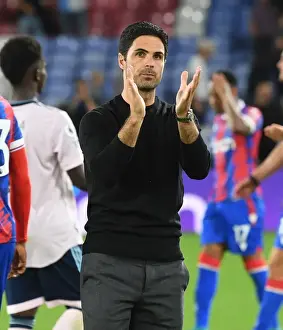 Arsenal Manager Mikel Arteta Celebrates with Fans after Crystal Palace Victory - Premier League 2022-23