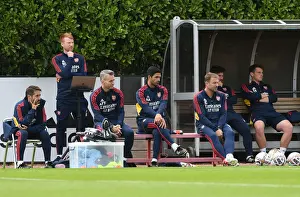 Arsenal Manager Mikel Arteta and Coaches Prepare for Arsenal v Ipswich Town Pre-Season Friendly