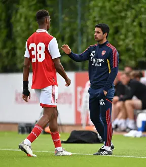 Arsenal V Ipswich Town - Pre Season 2022-23 Prints: Arsenal Manager Mikel Arteta Leading Pre-Season Training: Arsenal vs Ipswich Town, 2022